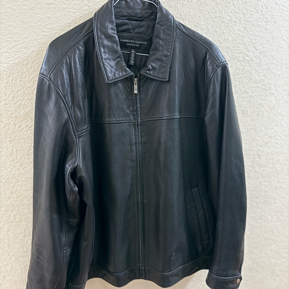 Cambridge Classics Men's Black Leather Jacket